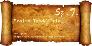 Szalma Teodózia névjegykártya
